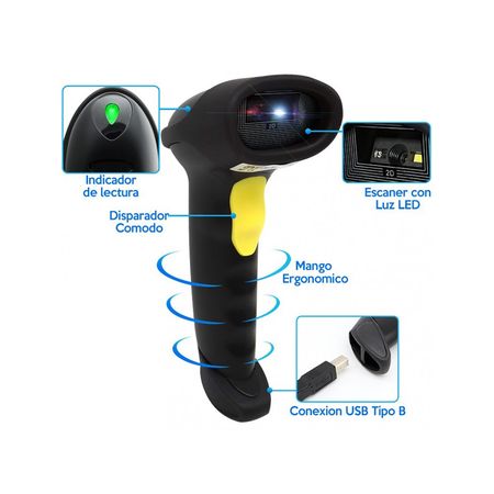 Lector Ocom Laser Usb Osbsla15 1D con Base