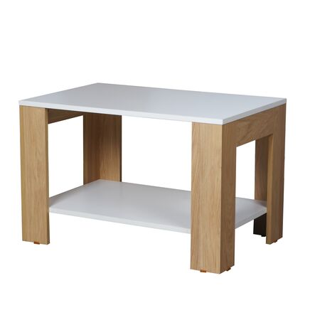 MESITA DE CENTRO RATONA RECTANGULAR CALABRIA HICKORY/BLANCO