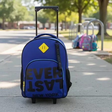 Mochila Escola con Carrito Con Ruedas Everlast  