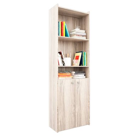 BIBLIOTECA ABIERTA ORLANDI AB 1422 OFICINA - ABEDUL, 2 PUERTAS, 4 ESTANTES