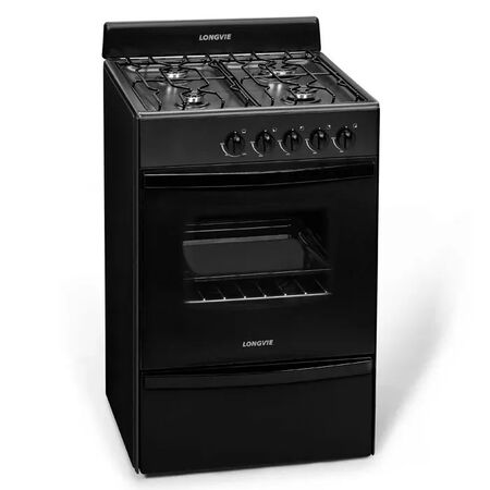 Cocina Grafito 56cm Horno con Visor Valvula de Seguridad Longvie
