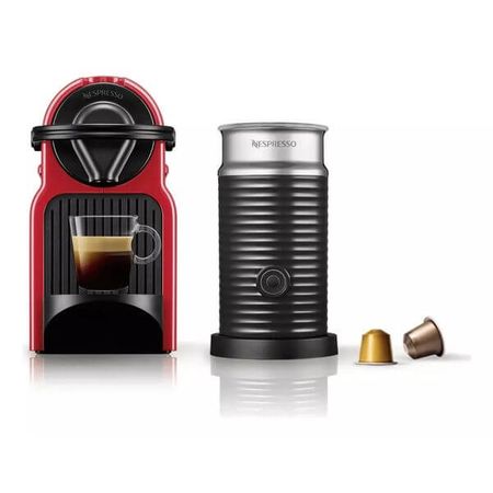 CAFETERA NESPRESSO INISSIA RED CON AEROCCINO