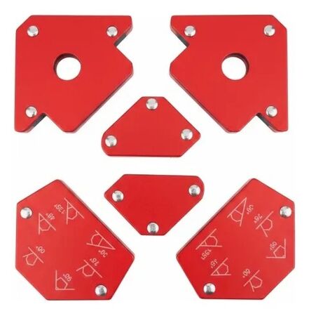 Kit Set X6 Escuadras Magneticas Black Jack A071 Para Soldar