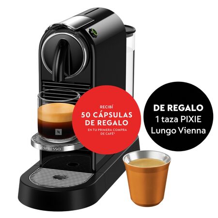 Cafetera Nespresso Citiz Black + Taza PIXIE Lungo Vienna