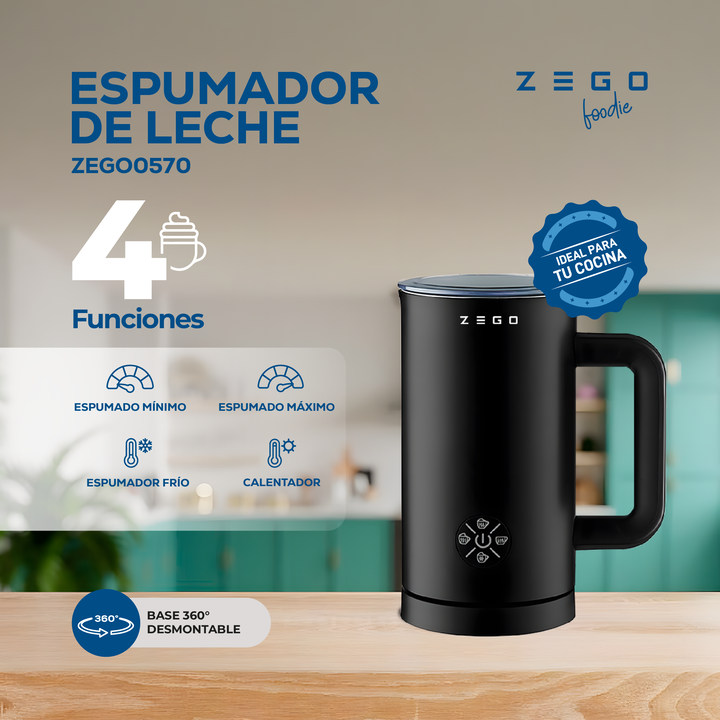 Espumador Calentador Batidor De Leche Zego - Vista 6