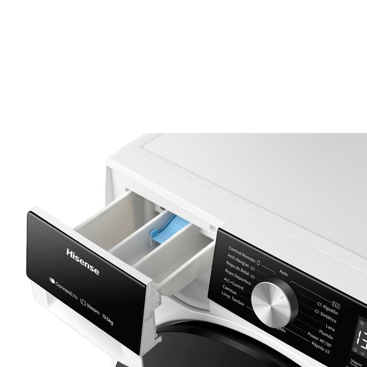 Lavarropas Hisense WF3S104BW - 10 Kg Inverter Blanco - Vista 5