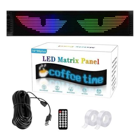 Cartel Luminoso Panel Programable App Grande 90 X 20 Cm