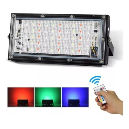 Reflectores Led Rgb Ultra Liviano 50w Ip65