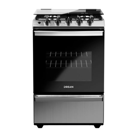 Cocina a Gas Drean 56cm Inoxidable Easy Clean Luz Encendido Parrilla CD5614AI0