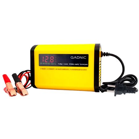 Cargador De Baterías Moto Gadnic Con Pantalla LED 12 V