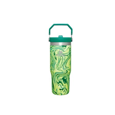 FLIP STANLEY STRAW TUMBLER 887ML CON MANIJA (C:VERDE CLARO Y OSCURO)