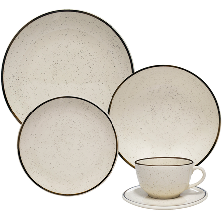 Juego de vajilla x 30 piezas platos Unni Brisa ceramica Oxford