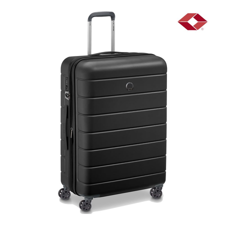 Valija Mediana Delsey Lagos Rigida 4 Ruedas 360 Negro Tsa