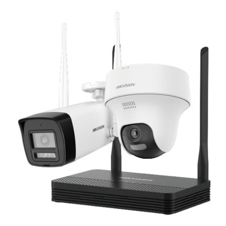 Kit Camara Hikvision NVS WiFi 4 MP 1 Cam Bullet 1 Cam Turret NKS424W02H
