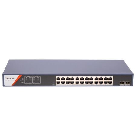 Switch Hikvision 24 Puertos PoE Administrable Lan Fibra