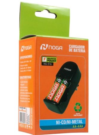 CARGADOR DE PILAS 2 PILAS AA NOGA (NG-516)