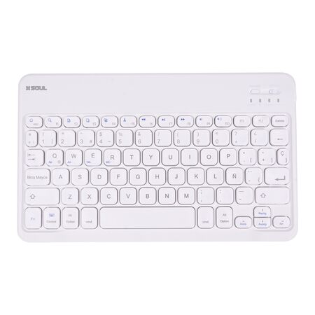 Teclado Bluetooth Soul Slim KBT01 Inalambrico Multiplataforma Blanco