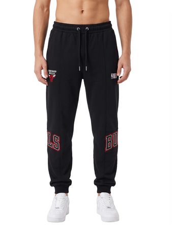 Pantalón Fanatics NBA Chicago Bulls Logos Printed Hombre Básquet Negro
