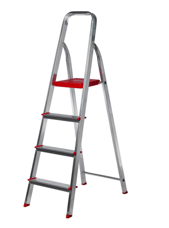 Escalera Multiuso De 4 Escalones Lusqtoff Esl143-74 Plegable Plateado