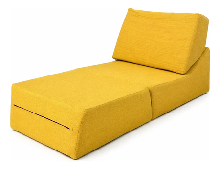 Sillon Individual King-house Narcizo Plegable 3 En 1 En Caja Amarillo / Liso