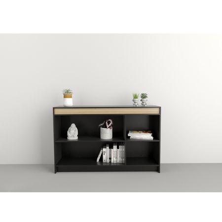 Bahiut Abierto 1.35 Mts Linea Home Tables Cod: 1155 Negro-Olmo Finlandes