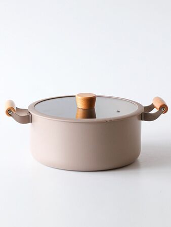 Bateria de cocina Noble 7 piezas vison con mango de madera Feuer