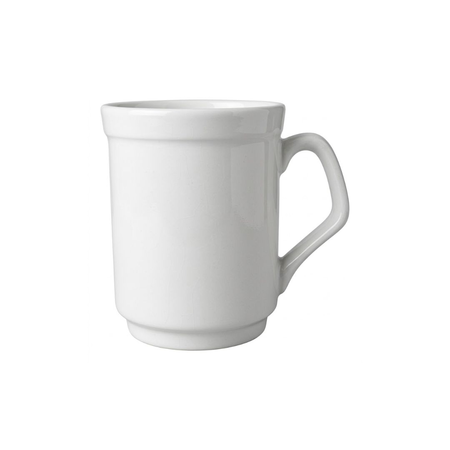 Set X12 Taza Jarro Grande De Porcelana Germer 250ml Blanco Blanco Iguaçu