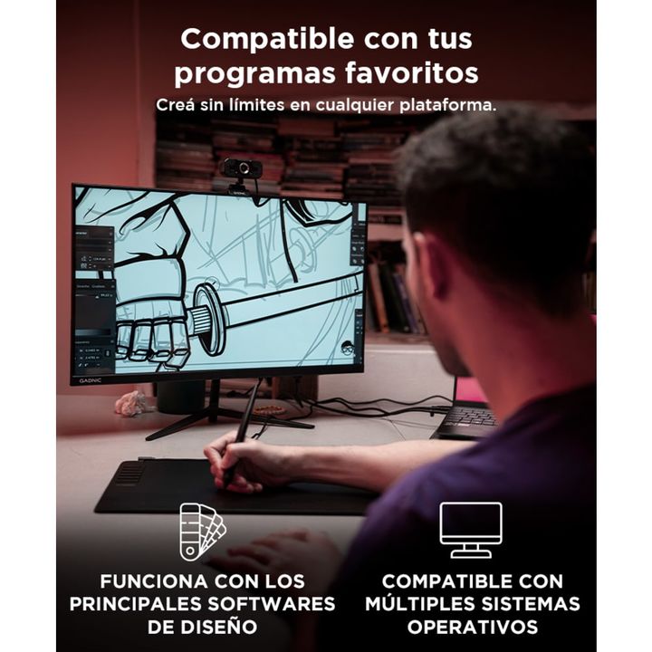 Tableta de Dibujo Gráfico Gadnic 8192 Niveles de Presión - Vista 4