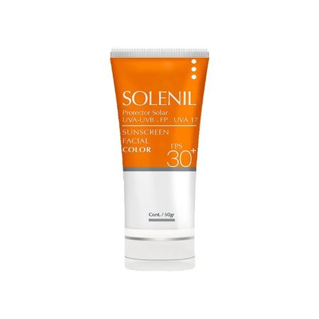Crema Solenil Protector Solar Fps30+ Facial Con Color UVA UVB 50gr