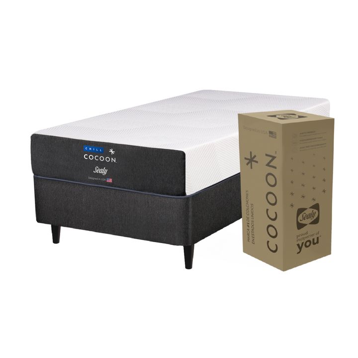 Sommier Y Colchon 1 1/2 (090x190) Cocoon Chill Box - Vista 4