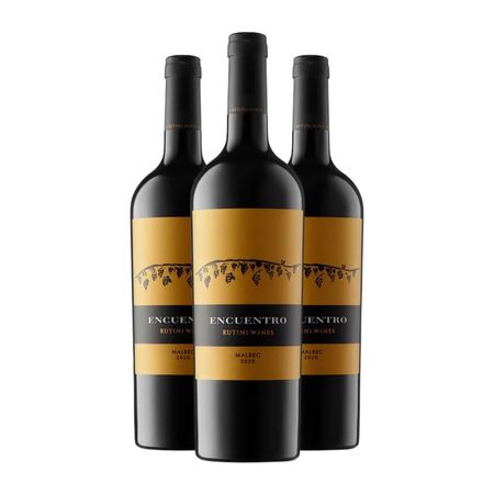 Vino Tinto Rutini Encuentro Malbec 750 ml Caja x 3