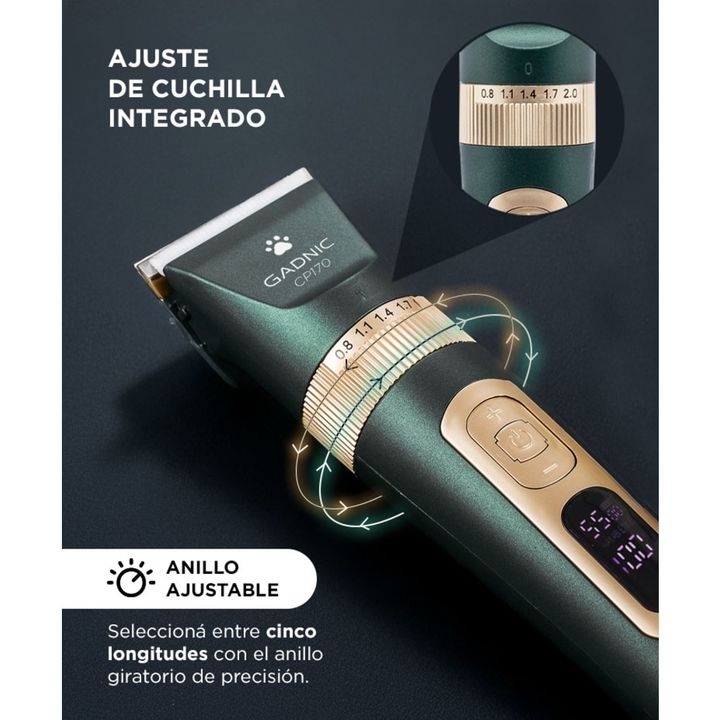Cortadora de Pelo Canina Gadnic CP170 con pantalla Lcd Usb - Vista 3
