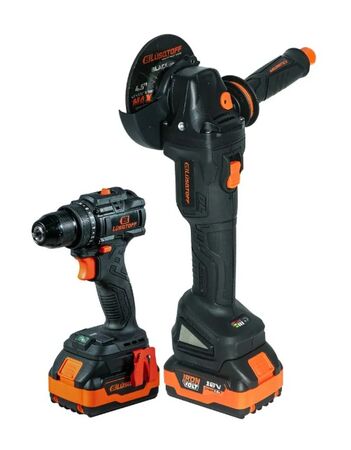 Combo Amoladora + Taladro Inalambrico Lusqtoff Katl-9bk 18v