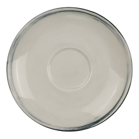 Set 12 Plato Té 15 Cm Porcelana Kutahya Frame Blanco Frame