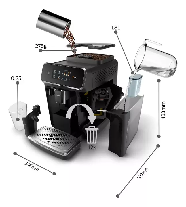 Cafetera Expresso Philips Ep2231/42 Serie 2200 1.8l 15 Bares - Vista 9