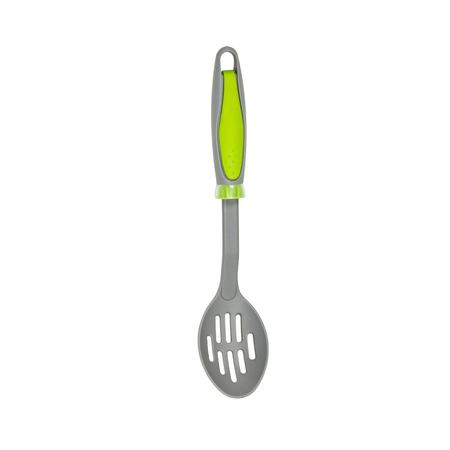 Cuchara Legumbres Nylon Gris Mango Verde Antiadherente Utensilio Cocina
