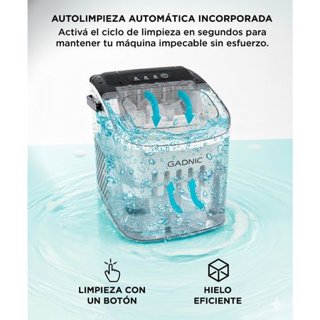 Máquina de Hielo Gadnic Acero Inoxidable con Canasto y Pala