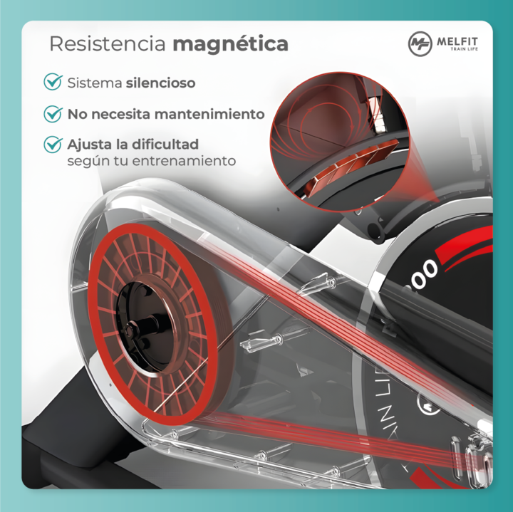 Bicicleta Fija Spinning 6kg Melfit Fx200 Freno Magnetico - Vista 6