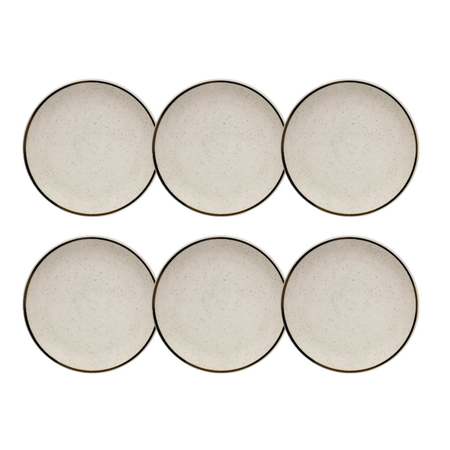 Set x 6 platos postre Unni Brisa ceramica Oxford