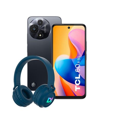 Combo TCL 60R 5G 4+128GB Space Gray + Auriculares Casco Dekkin Verde