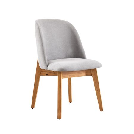 Silla Sapporo Asiento Y Respaldo Tapizado Tela Genoud Paraiso Lustre Roble