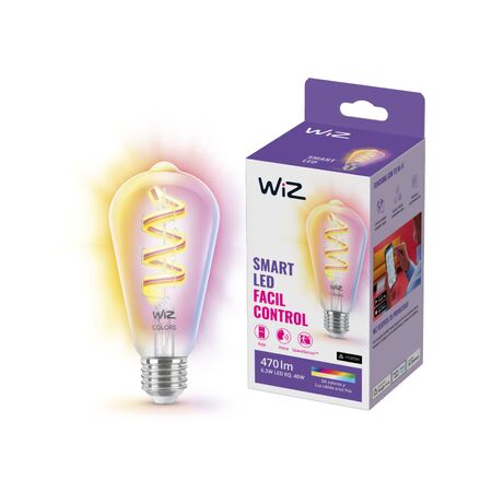 Lámpara LED inteligente Wi-Fi Wiz E27 ST64 White/Color