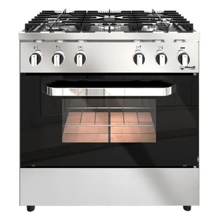 Cocina Multigas Morelli Acero Ex 5 Hornallas 82cm 16069