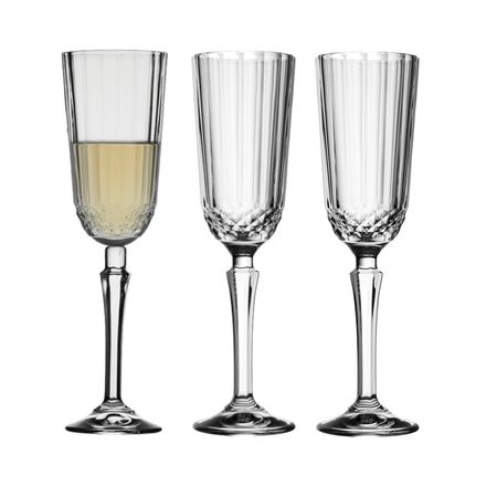 Set x 3 Copa Vaso Vidrio Champagne 125 ml Diony Pasabahce 