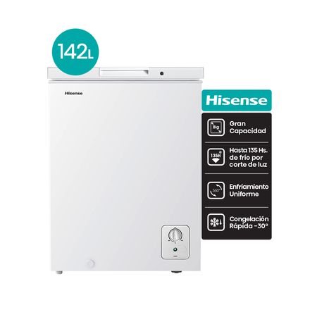 Freezer Horizontal Hisense 142L Blanco CF1N144NEW