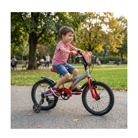 Bicicleta Infantil TopMega Crossboy Rodado 16 GrisRojo 