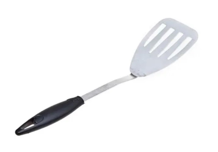Espatula Calada Acero Inox Mango Plastico Guadix 7,5 Cm Plateado