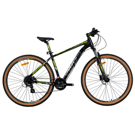 Bicicleta MTB Venzo Thorn Shadow R29 24V Negra/Verde Disco Hidr. Talle L