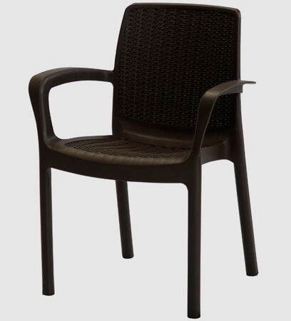 Silla Plastica Guinea Estilo Ratan Mokka Voss
