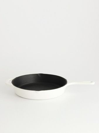 Sarten de hierro enlozado blanco Feuer